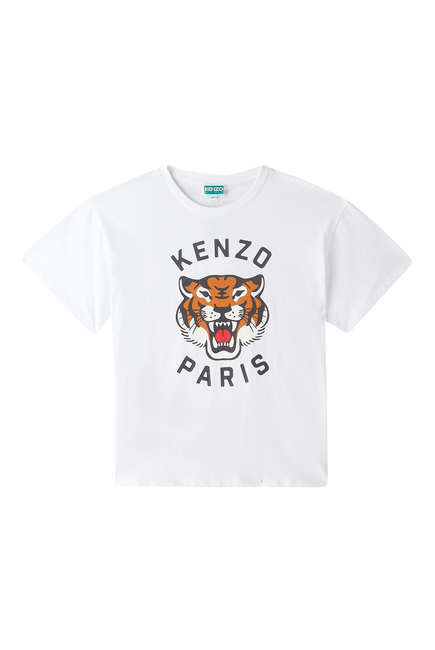 Kids Tiger-Graphic Raglan T-Shirt