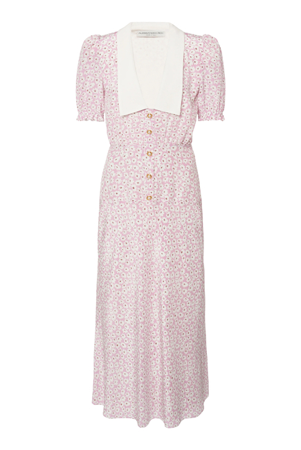 Collar Small Flower Dress