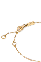 Kids Tiny Bling Pastel Heart Charm Letter 'Lam' Bracelet, 18K Yellow Gold & Enamel 
