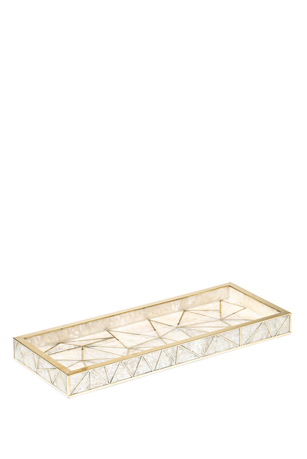 Crackled Mop Shell Vanity Tray