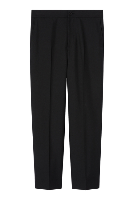 Logo Wool Blend Twill Pants