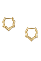 Zig Zag Stax Small Hoop Earrings, 18K Yellow Gold & Diamonds