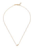 Kids Tiny Bling Butterfly Letter Alef Necklace, 18k Yellow Gold & Enamel