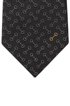 Horsebit Silk Jacquard Tie
