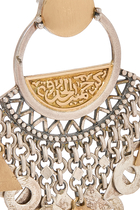 Turrah Brown Zircon Fallahy Single Chandelier Single Earring, 18k Yellow Gold & Sterling Silver