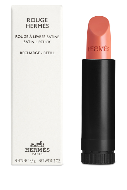 مجموعة أحمر الشفاه Rouge Hermès, عبوة لإعادة ملء أحمر الشفاه بتركيبة ساتانية