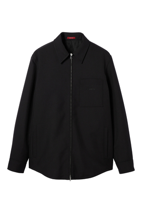 Wool Twill Zip Overshirt