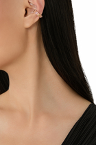 Loki Ear Cuff, Gold-Plated Stainless Steel & Zircon Rhinestones 