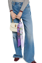  Printed Silk Twill Neck Bow