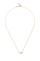 Kids Tiny Bling Butterfly Letter Faa Necklace, 18k Yellow Gold & Enamel
