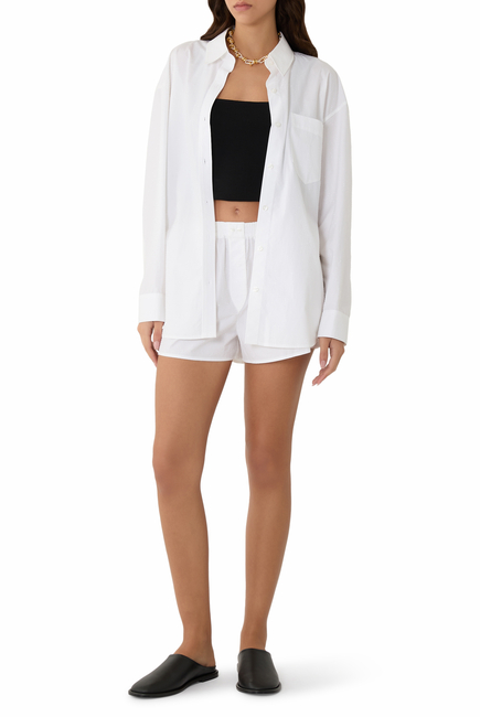 Button Up Shirt with Allover Hotfix