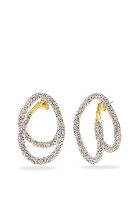 Solanales Crystal Spiral Post Earrings