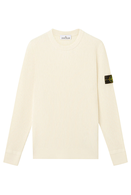 Ribbed Trims Crewneck Jumper