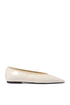 Minimalist Croco-Embossed Ballerinas