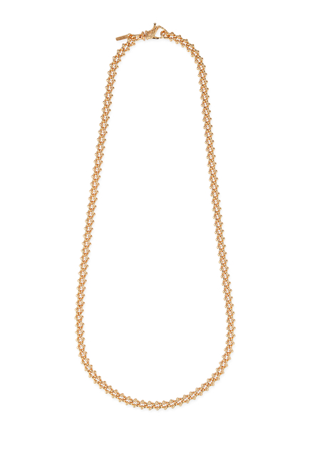  Knotted Chain Necklace, 24k Gold-Plated Sterling Silver 