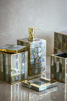 Crackled Abalone Shell Box with Cover