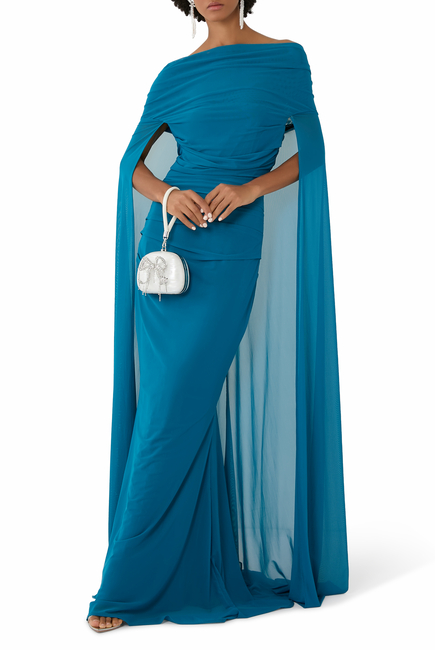  Cape Sleeve Dress 