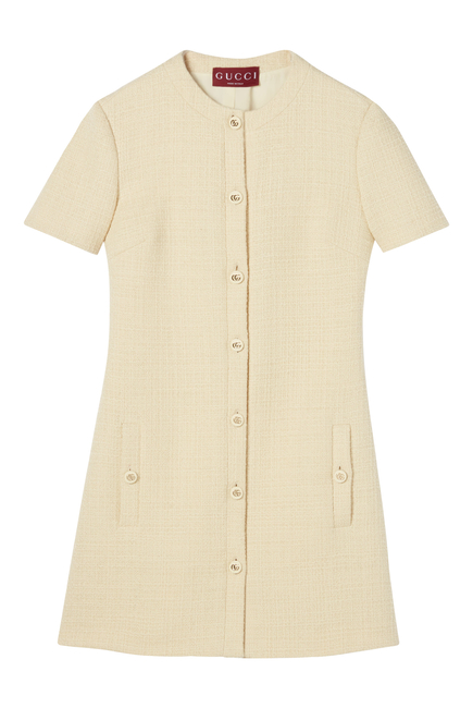 Textured Wool Tweed Dress