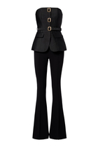 Taffeta Bandeau Jumpsuit