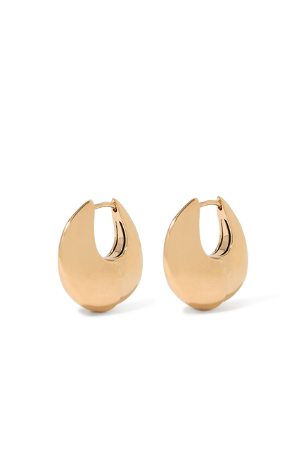 Sculptural Pebble Small Hoop Earrings