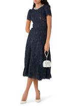 Lace Embellished Midi Dress 