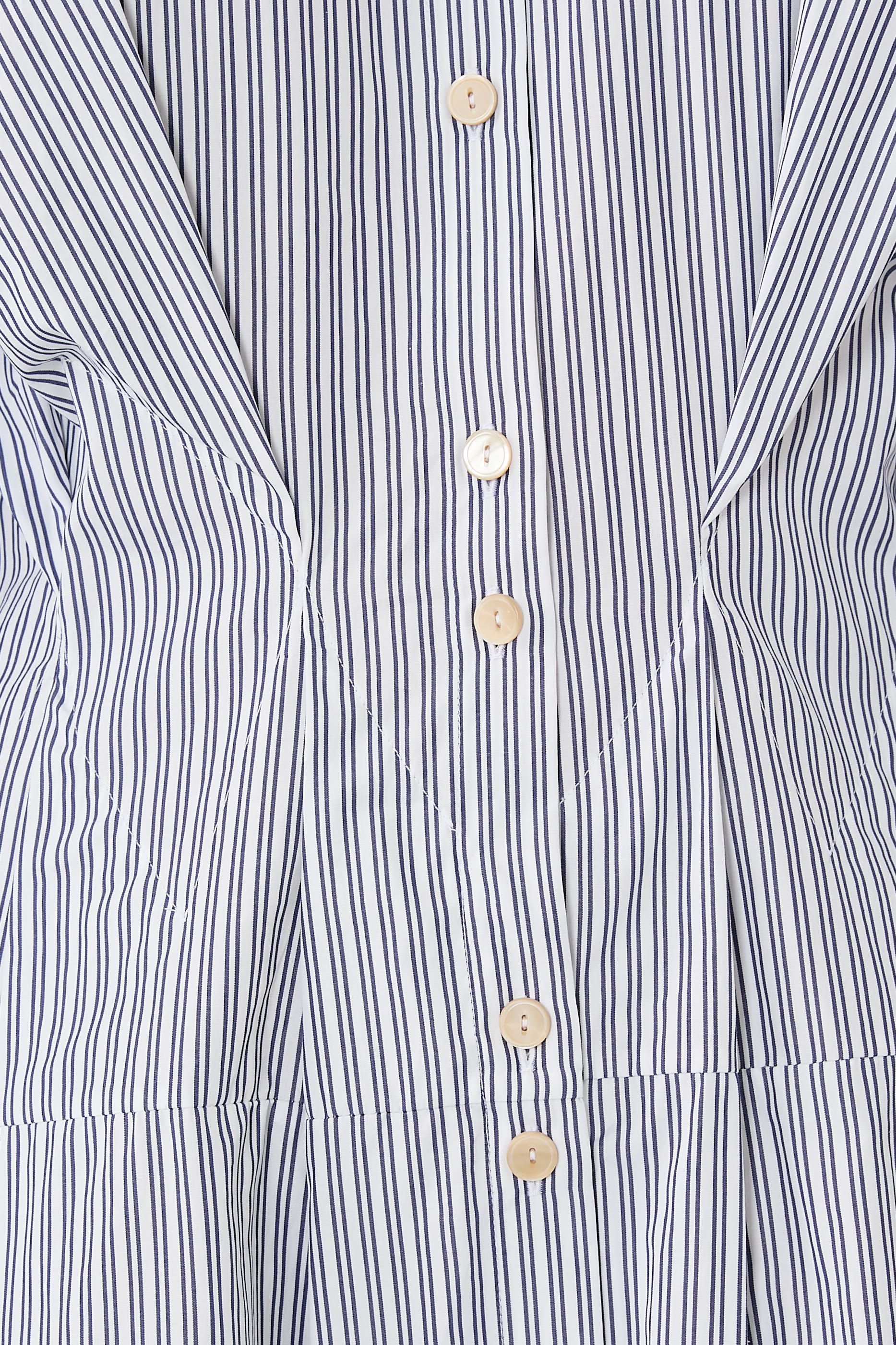 فستان فيسيل مخطط متوسط الطول