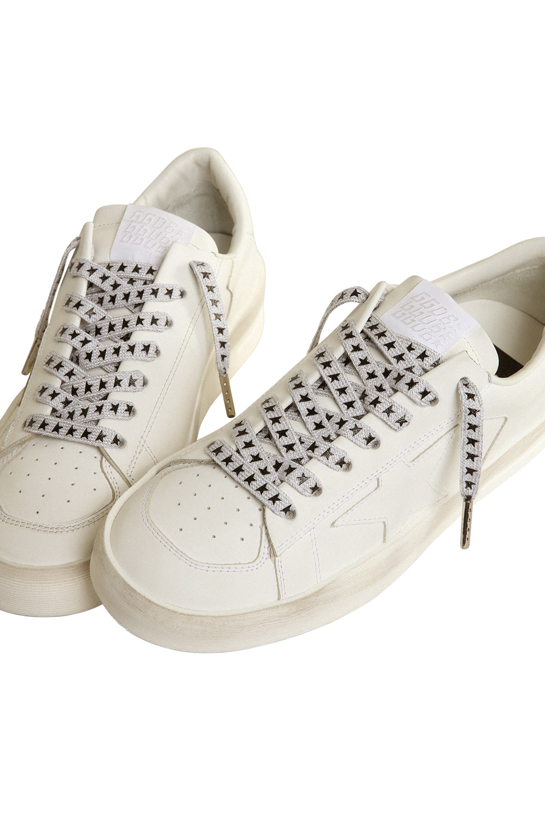 أربطة بنقشة نجوم بلون أسود متباين أيس-غراي قطن