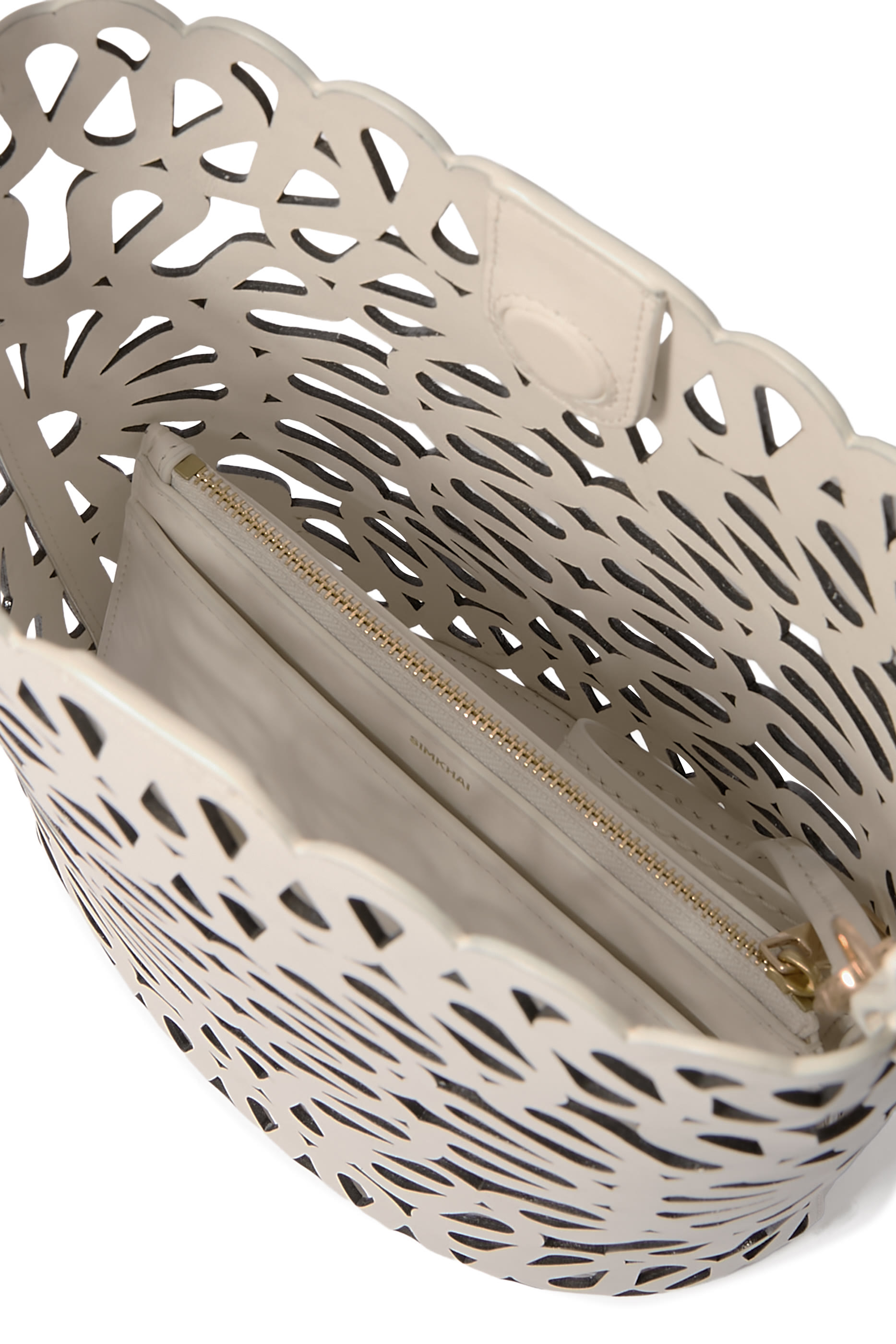 حقيبة باكيت ماكال جلد مقطوع بالليزر