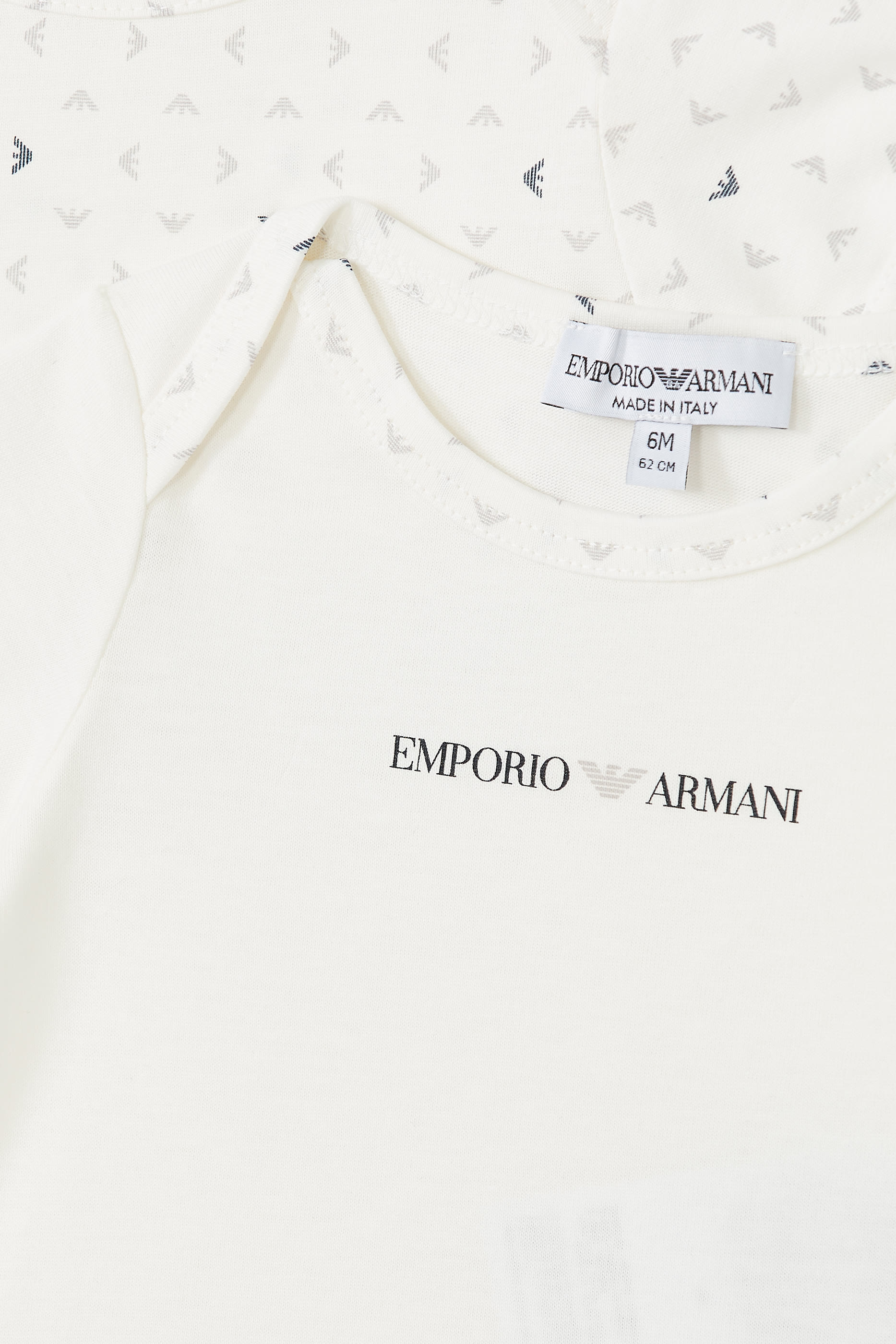 طقم أفرول بأكمام قصيرة بشعار الماركة، قطعتين