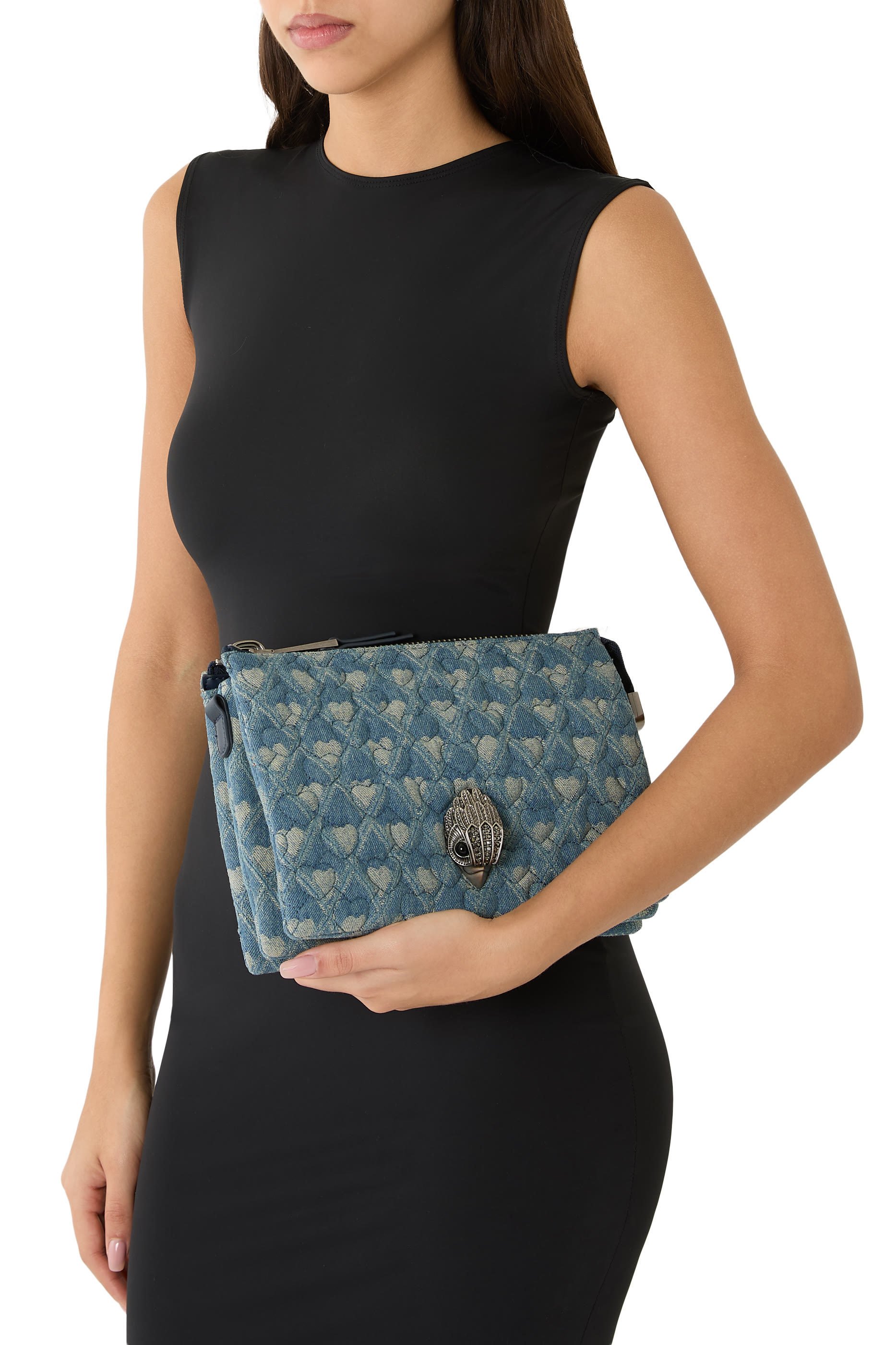 حقيبة كنسينغتون صغيرة بحياكة مبطنة