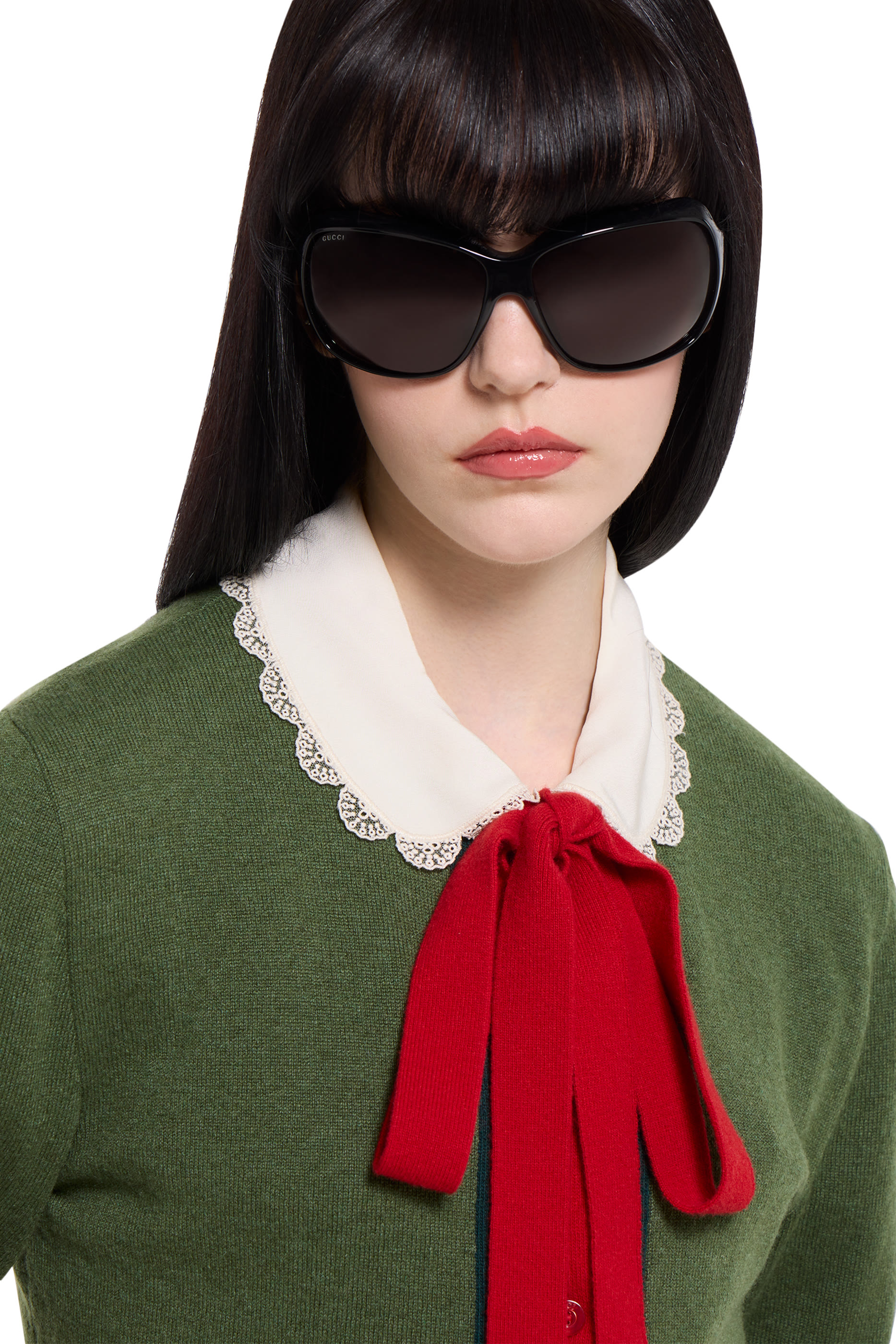 كارديغان بشريط ويب نسيج كشمير وصوف