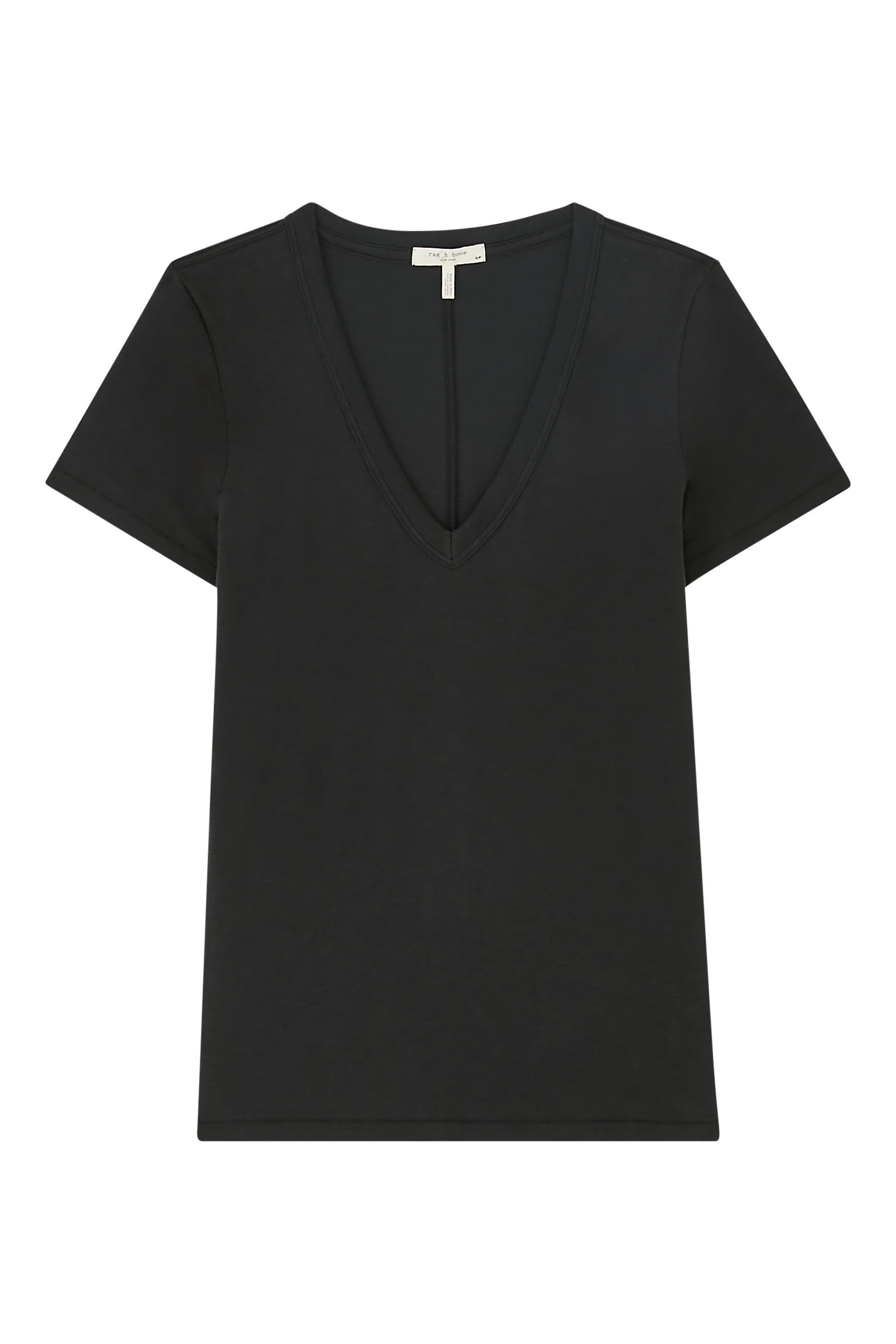 تيشيرت بياقة V قطن سلوب