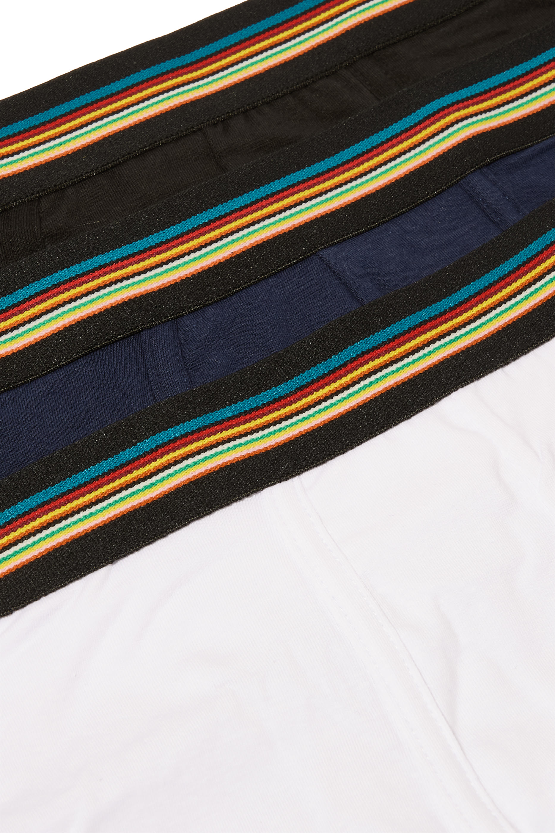 طقم بوكسر بحزام خصر بنقشة خطوط مميزة للماركة، 3 قطع