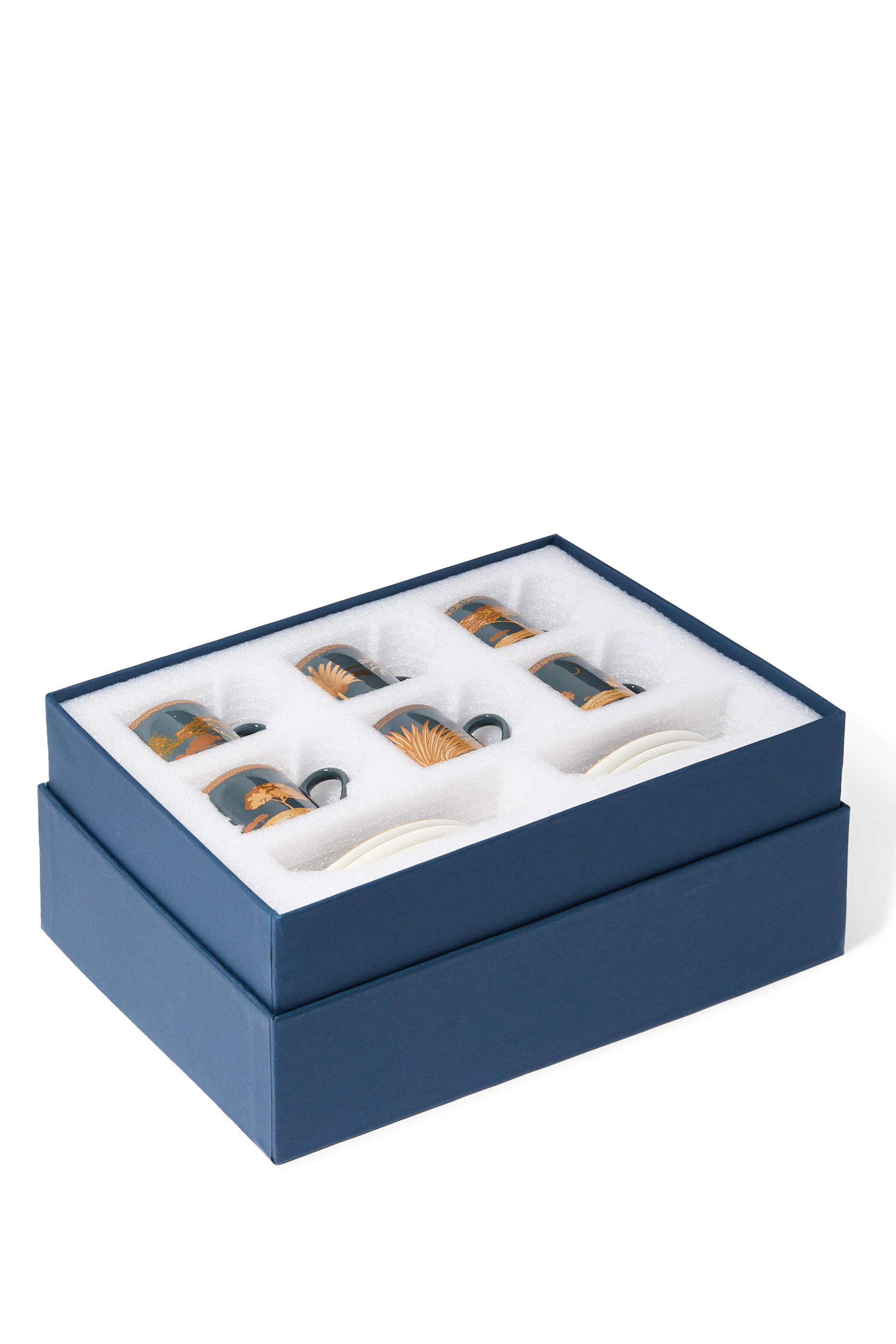 طقم فناجين وصحون إسبريسو بلو موون