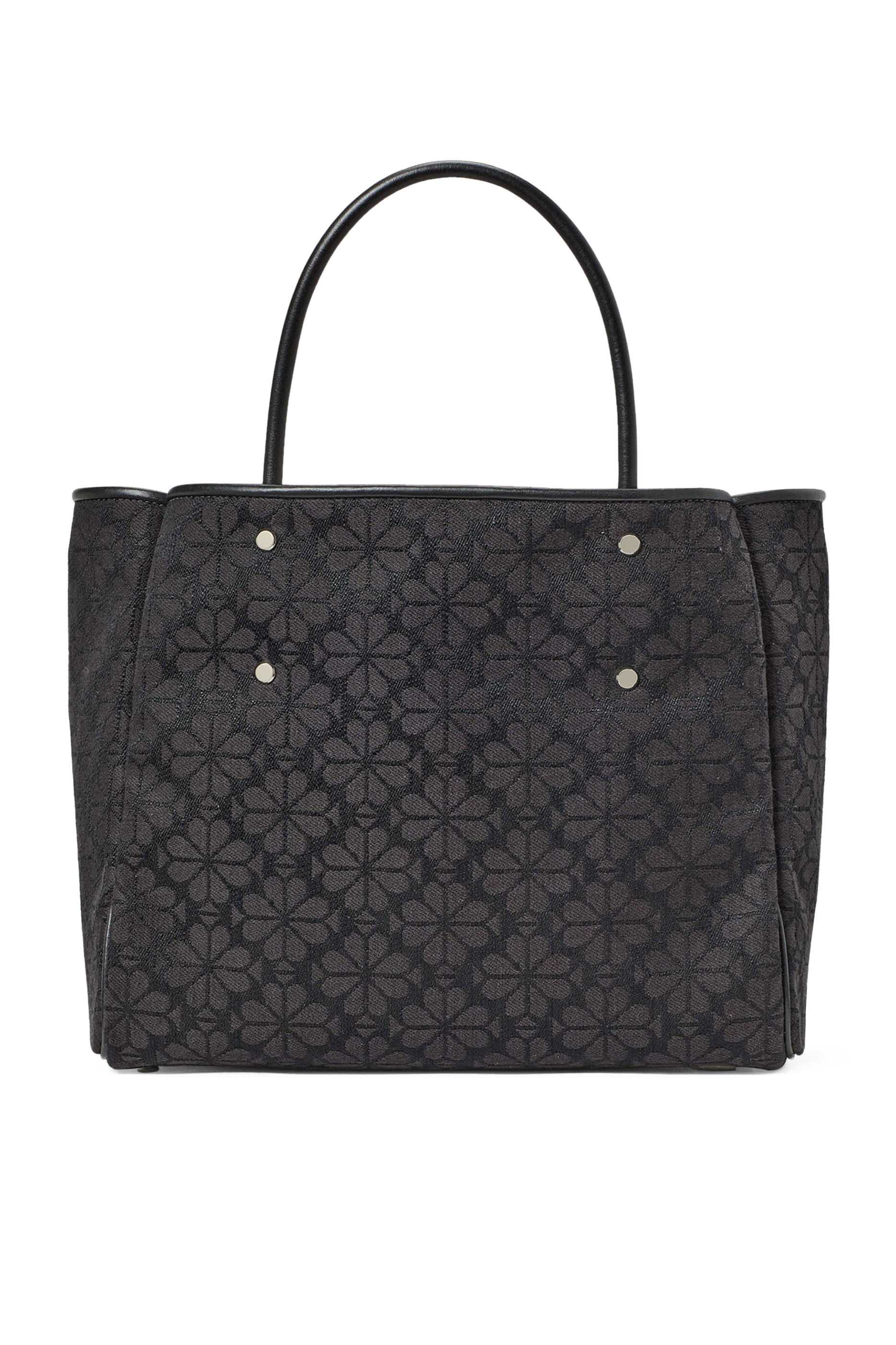 حقيبة يد متوسطة بنقشة زهور بالشكل البستوني