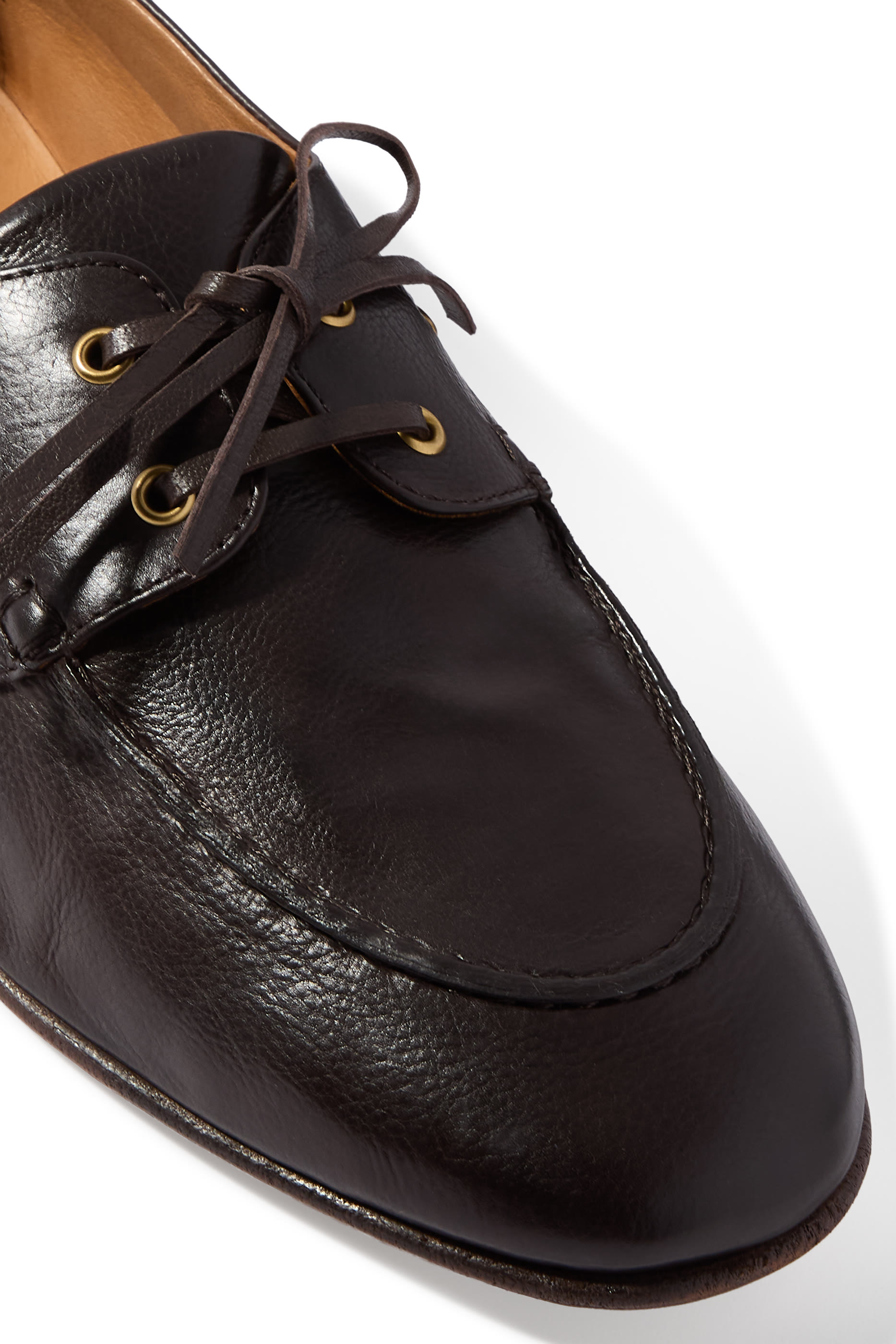 حذاء بيني 001 سهل الارتداء بأربطة ملفوفة جلد