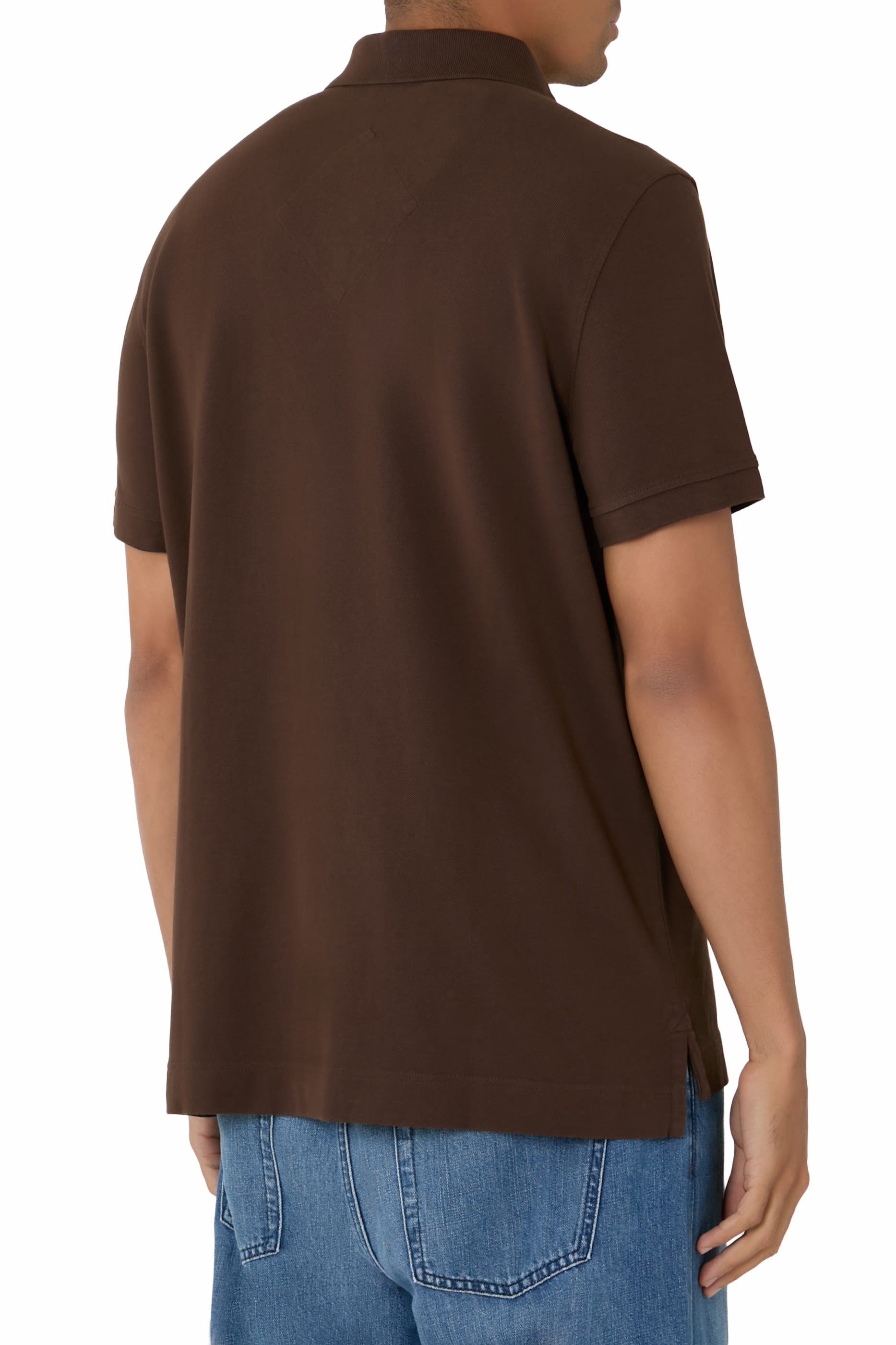 قميص بولو بيكلي بشعار الماركة بلون مماثل