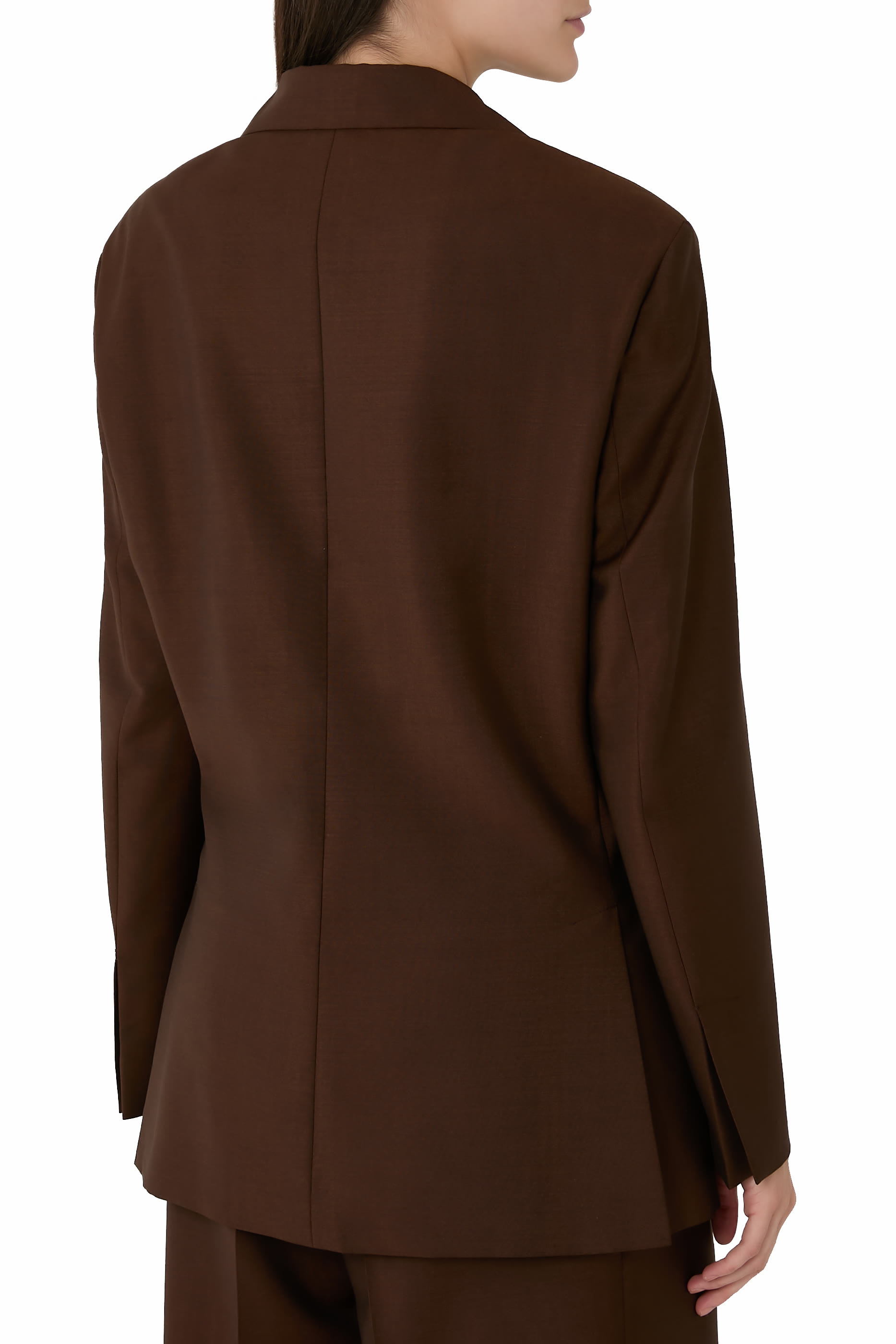  Dual Tone Piqu&eacute; Overlap Suit Jacket