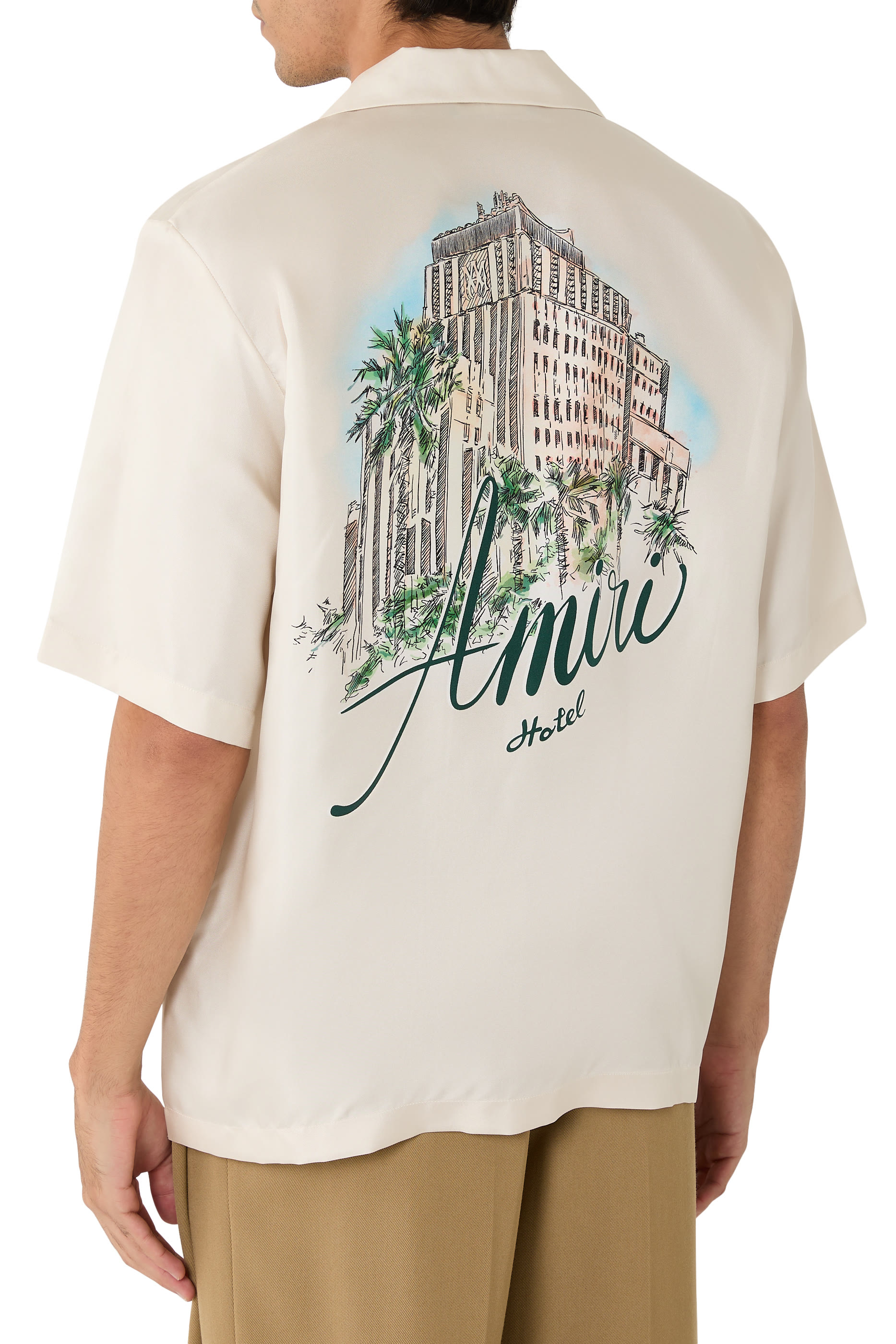 قميص بولينج بنقشة هوليوود