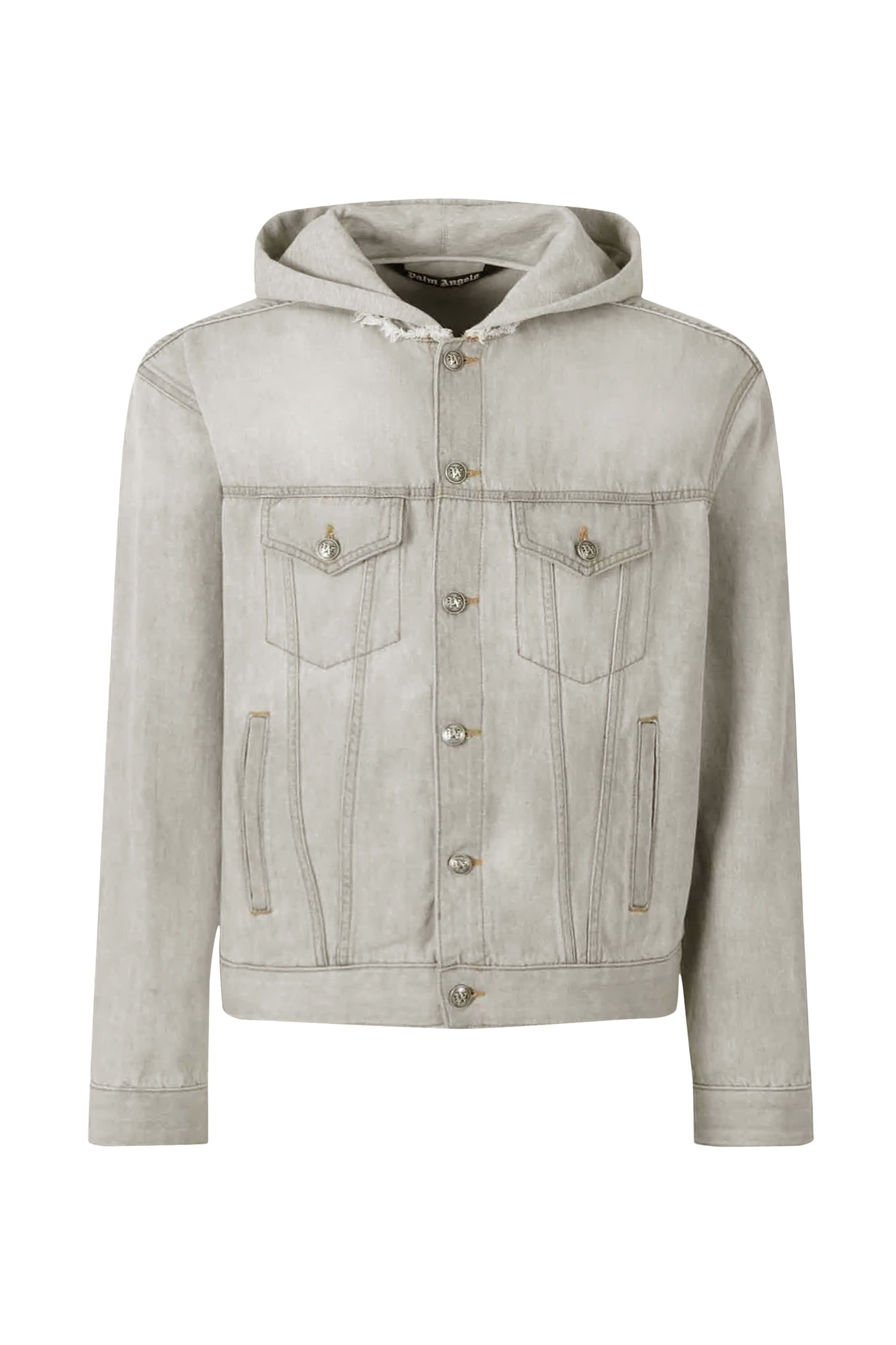 جاكيت مزين بشعار الماركة متموج دنيم