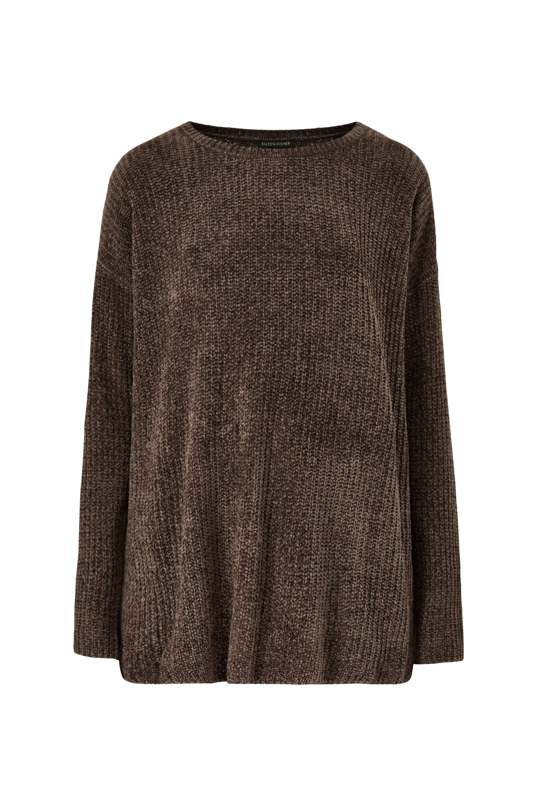 Chenille Blend Jewel Neck Top