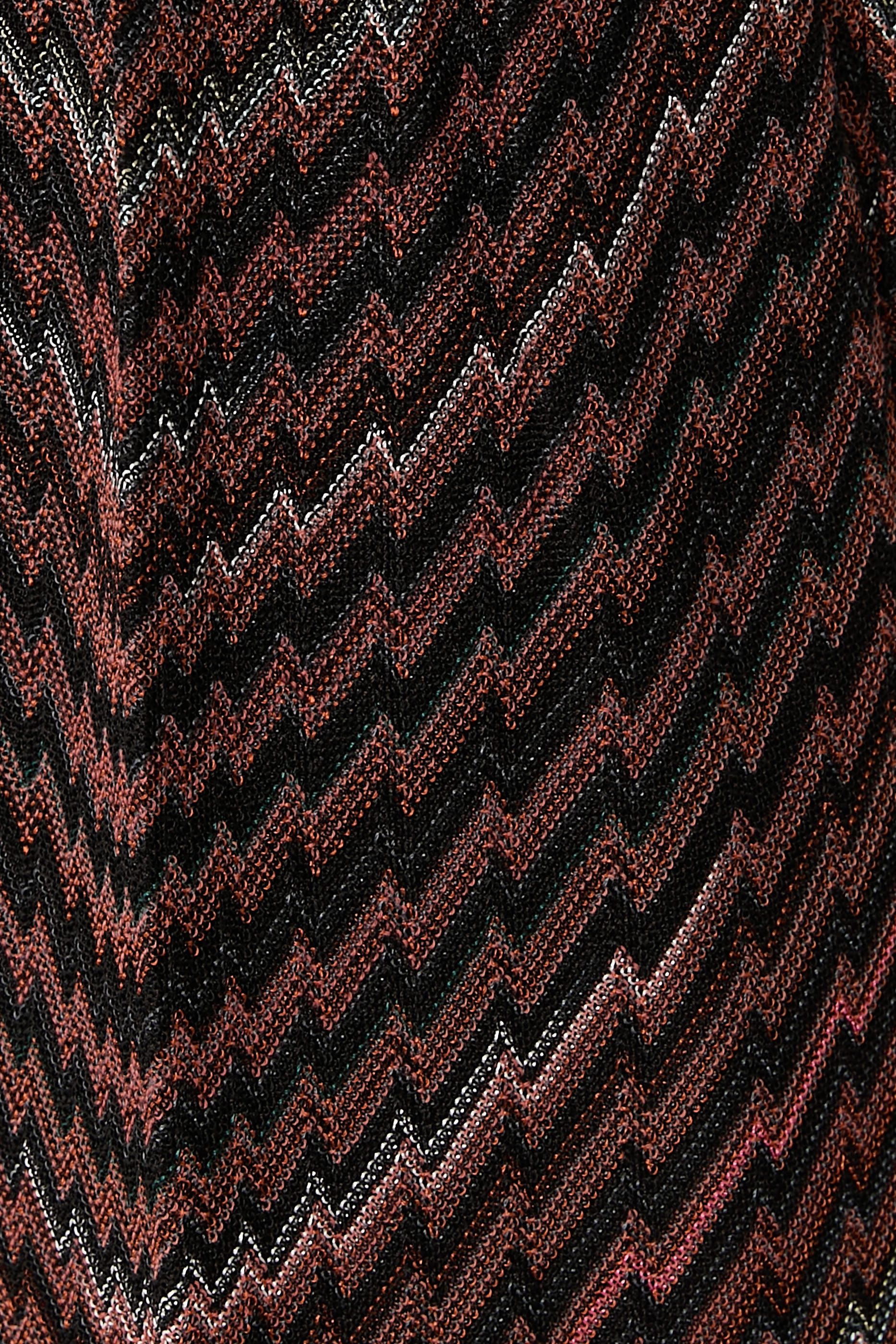 بنطال منسوج بقصة ساق واسعة ونقشة خطوط متعرجة