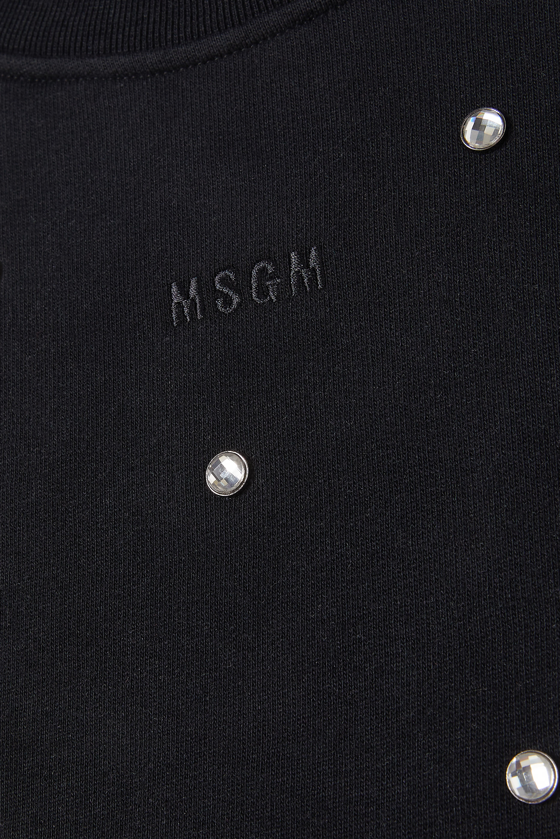 سويت شيرت بشعار الماركة مرصع بالكريستال للأطفال