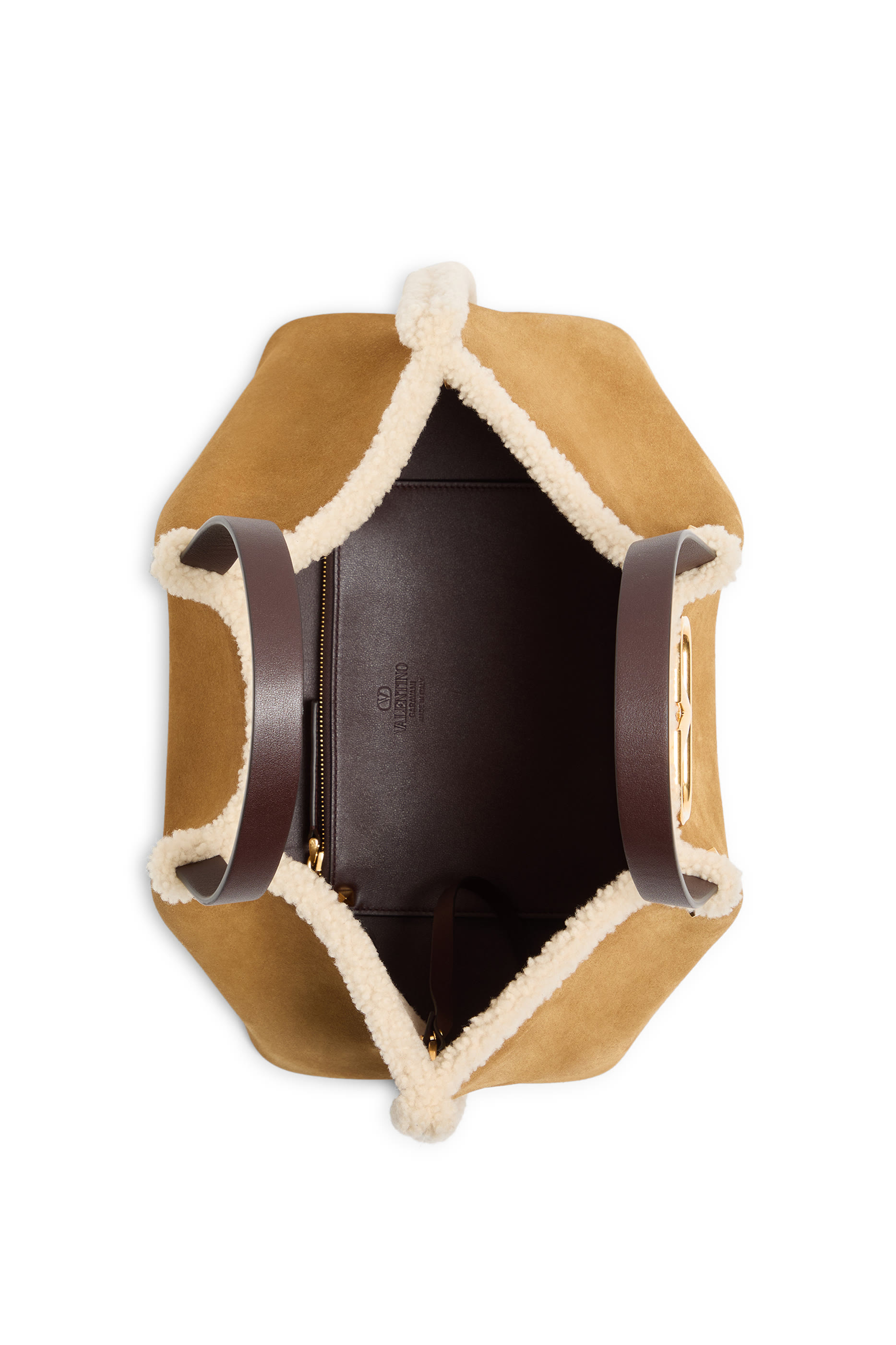 حقيبة يد متوسطة مزينة بشعار الماركة شمواه