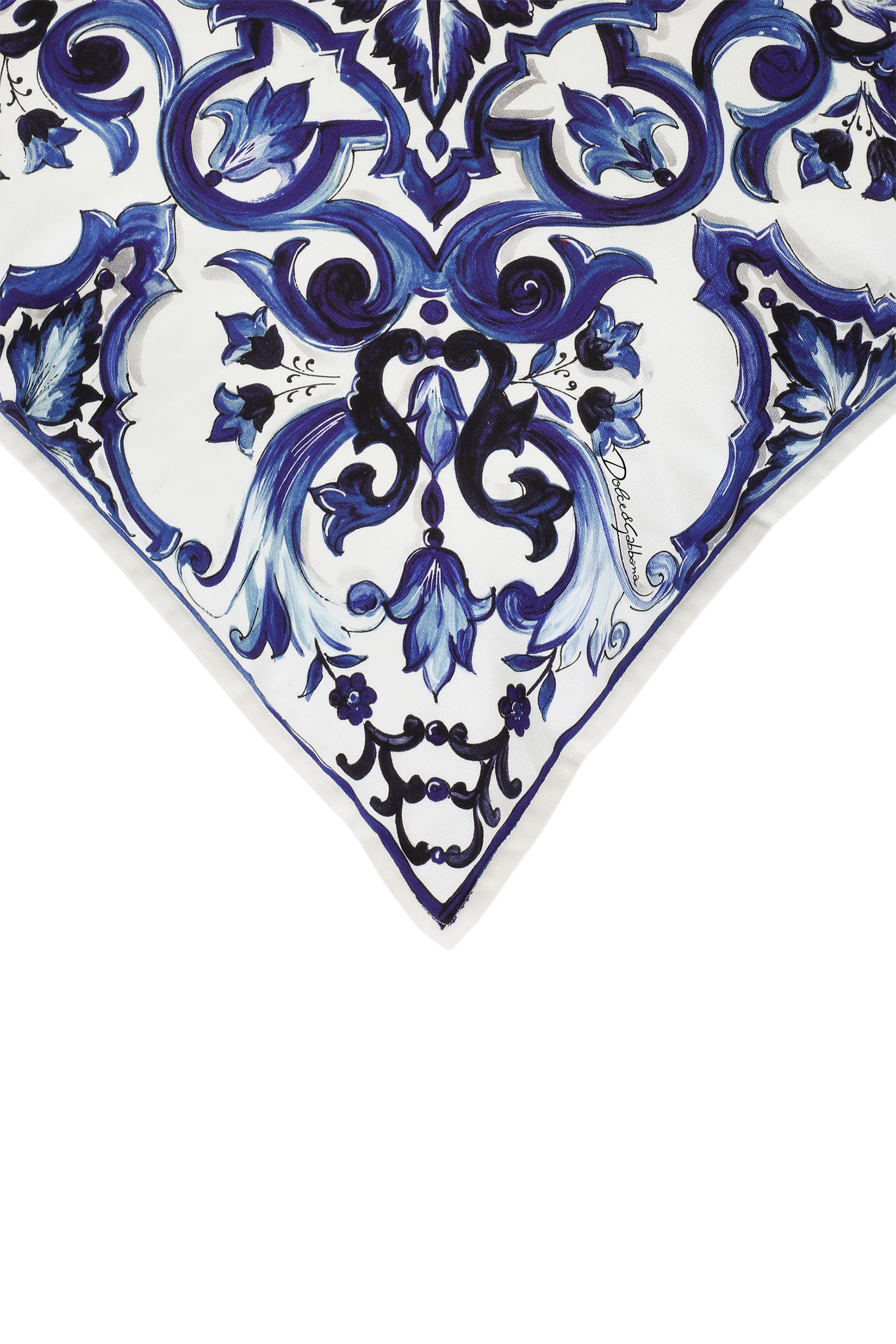 وسادة متوسط بنقشة بلو ميديتيرانيو قماش قنب