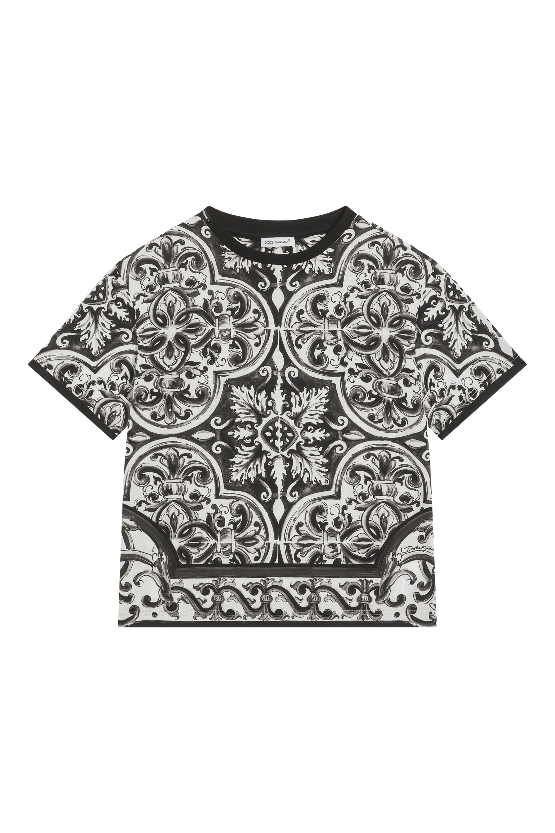 تيشيرت بنقشة مايوليكا جيرسيه للأطفال