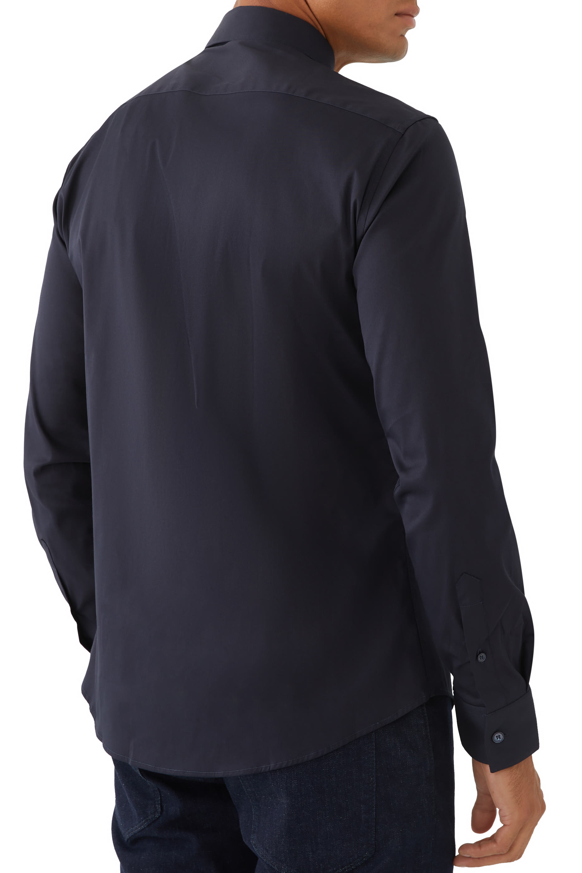 قميص كلاسيك قطن بصف أزرار