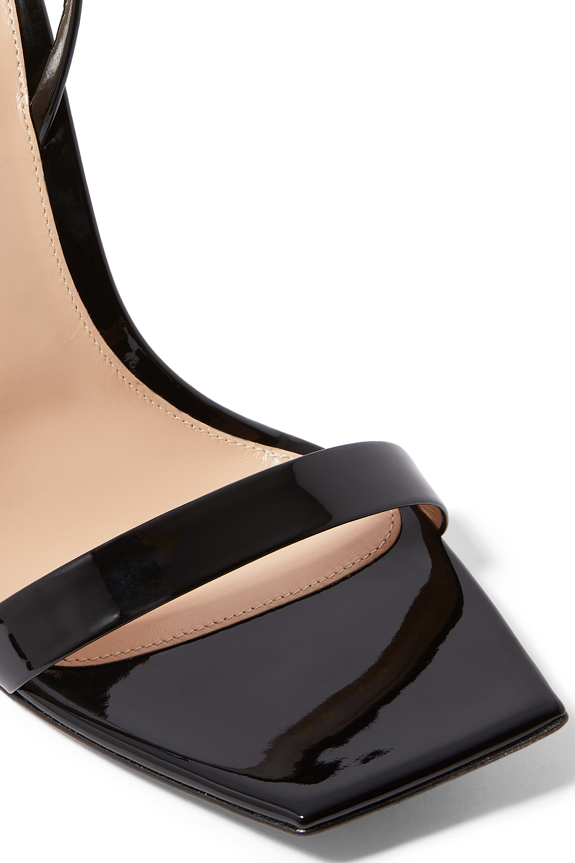 صندل ريبون 105 بكعب عالي جلد لامع