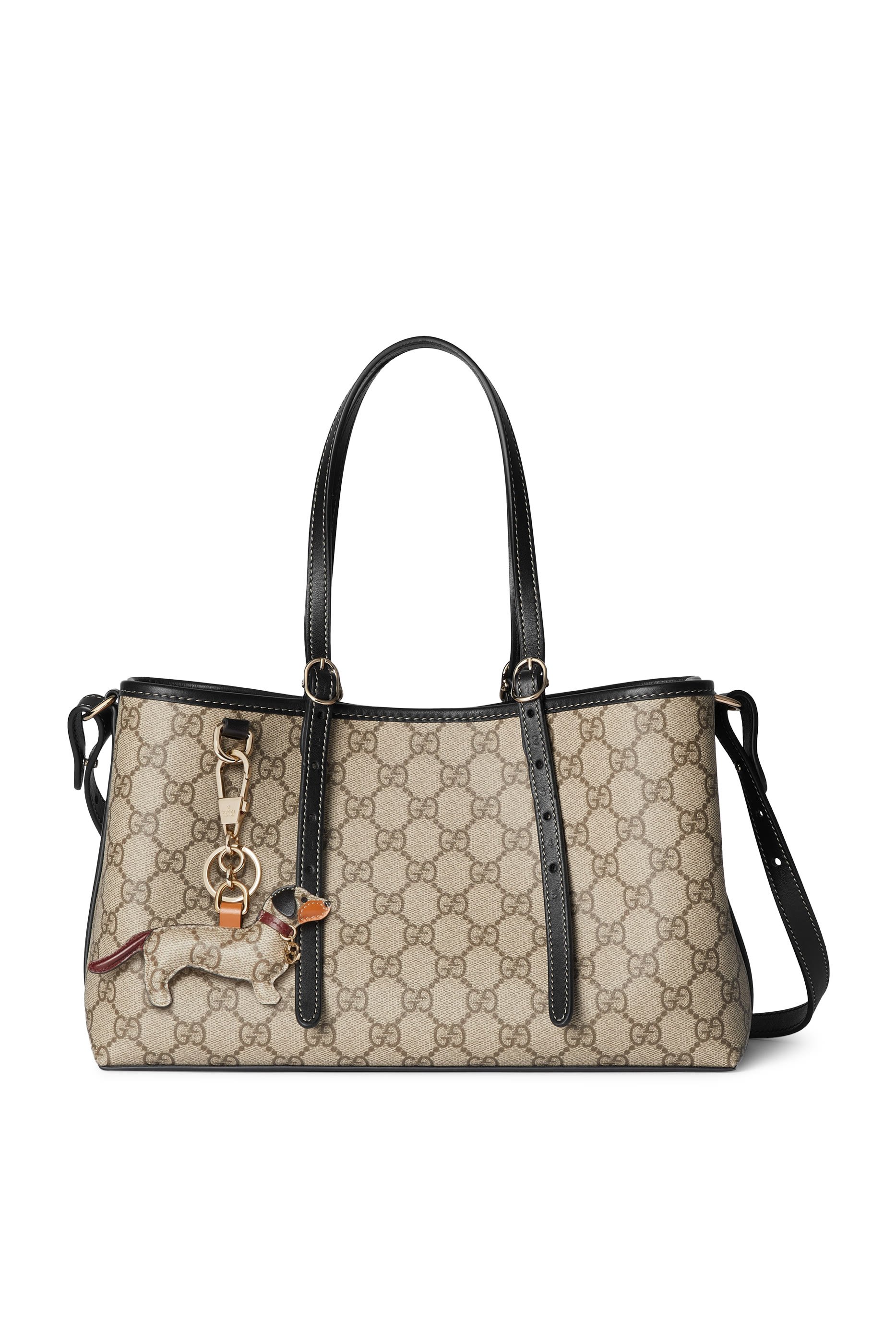 حقيبة يد صغيرة بنقشة حرفي شعار الماركة