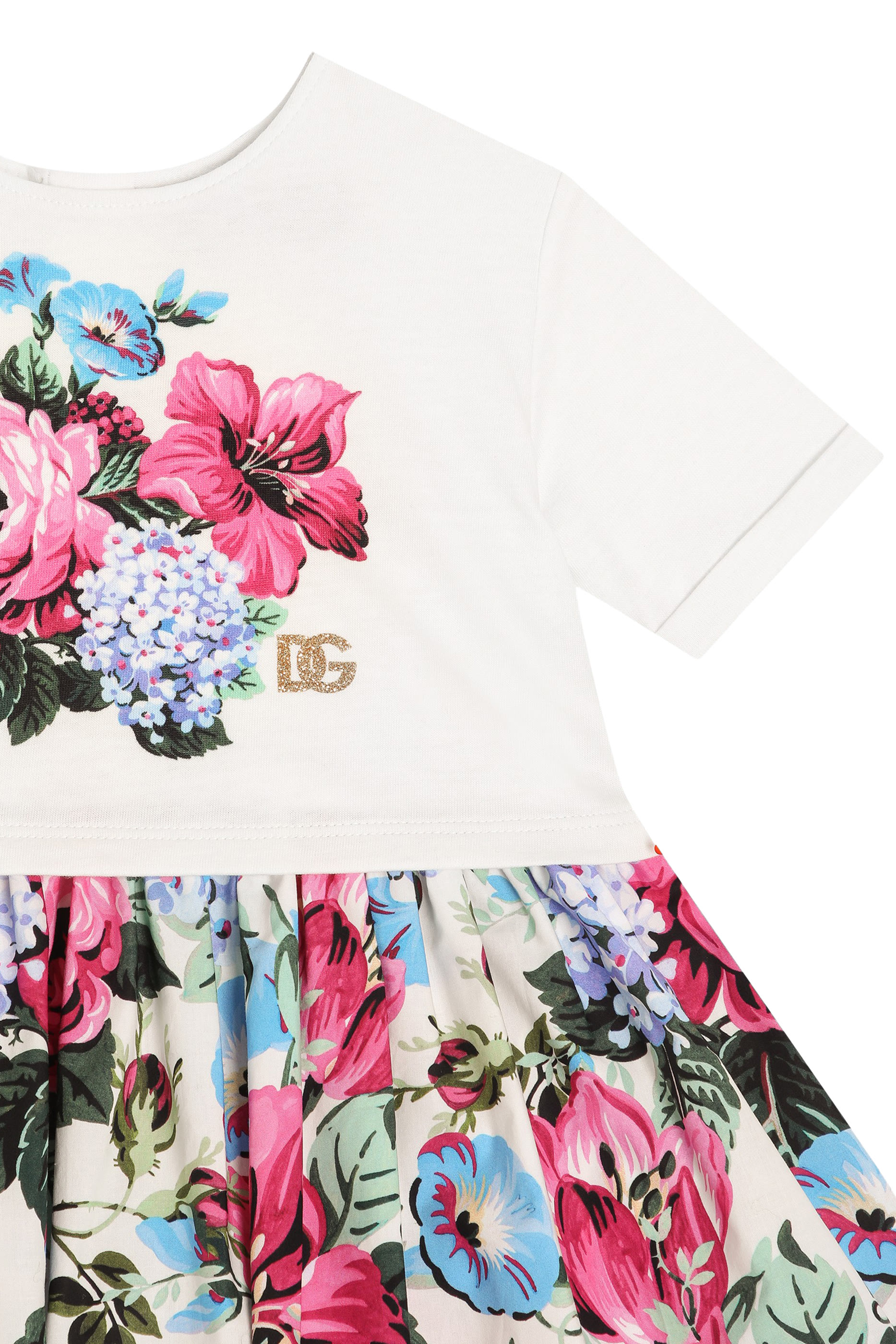 فستان بطبعات بوبلين وجيرسيه للأطفال